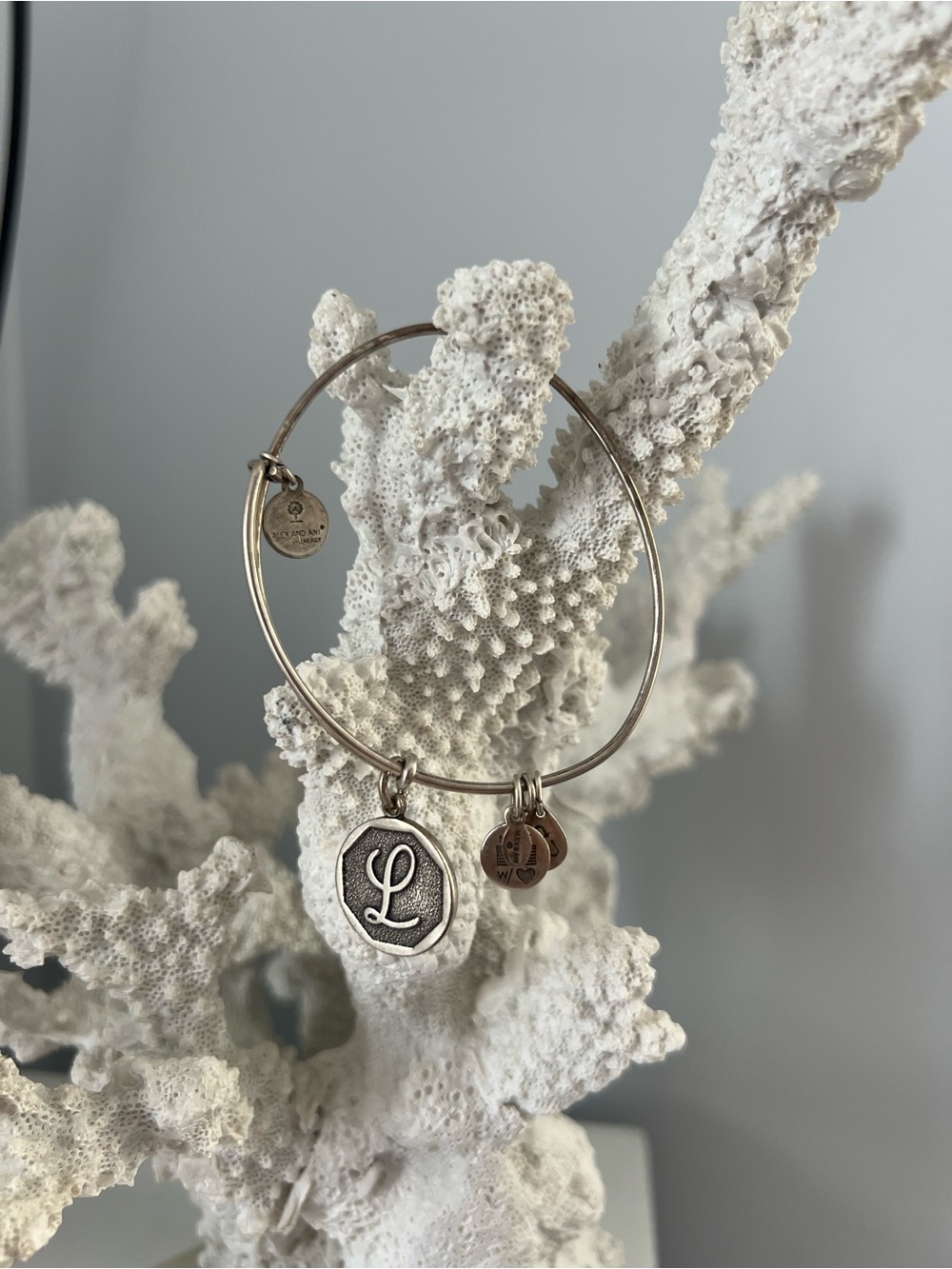 Alex and Ani L initial bracelet